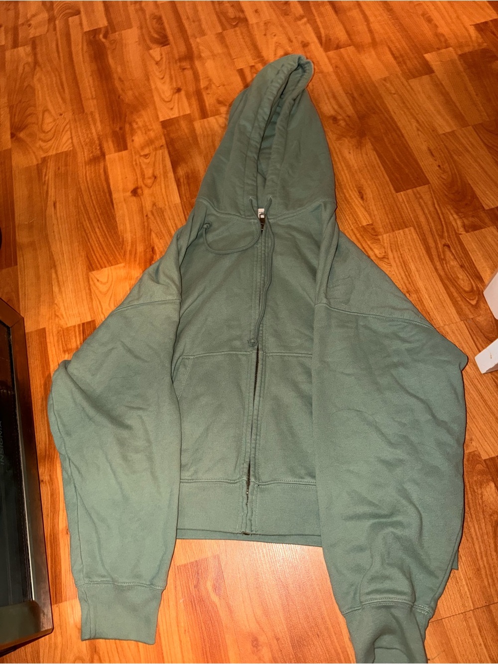 American Eagle Light Teal Green Full-Zip Hoodie